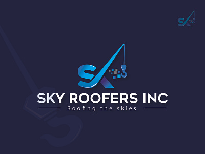 Sky Roofers INC - A Roofing and Construction Logo Design branding commercial construction creative design graphic design logo logodesign roofing vector waterproofing systems