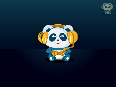 A Cute DJ Panda Logo animal bear blog branding character creative cute design dj fun game gaming controller graphic design headset illustration logo logodesign mascot panda vector