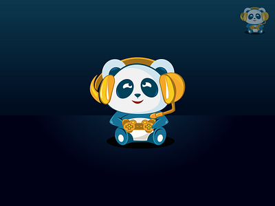 A Cute DJ Panda Logo