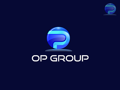 OP GROUP - IT Company Logo Design 3d abstract logo branding creative digital logo icon it company logo design logo logo design modern logo tech logo technology logo