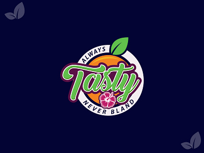 Always Tasty Never Bland - Caribbean vegan Logo Design branding caribbean caribbean tropical theme creative foods graphic design logodesign vector vegan vegetables