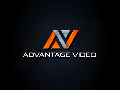 ADVANTAGE VIDEO - AV Initial Logo Design av logo branding creative graphic design icon initial logo logodesign modern logo