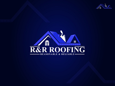 R&R Roofing - Roofing Services Logo Design abstract logo branding combination mark construction logo creative design graphic design logo logodesign roofing services vector