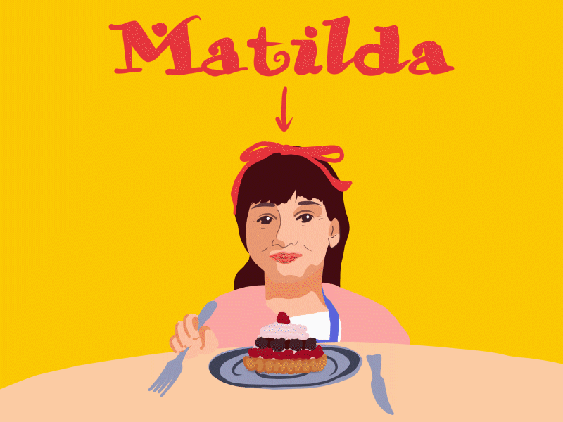 Matilda childhood fresco illustration motiondesign movie weekly warmup