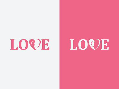 Beautiful Love Logo beautiful branding design graphic design icon inspiration logo love pink template typography vector white background women