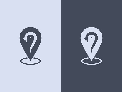 Penguin and Pin Logo animal branding cute design graphic design icon illustration logo pin logo style vector wild