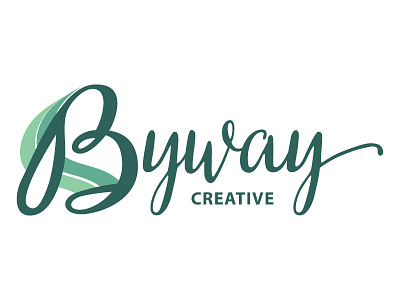 Logo Kaylan Petrie Graphic Design Byway Creative Branding Nature branding design graphic design green palette identity logo nature inspired personal brand road scenic byway script travel inspired