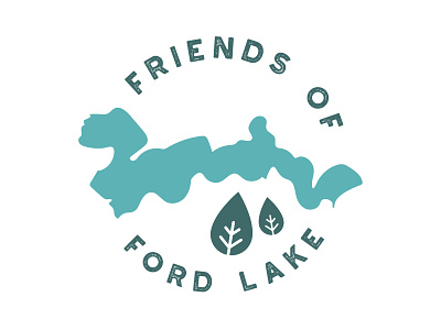 Friends of Ford Lake blue branding circle logo community design lake logo logo michigan nature logo nonprofit outdoors simple