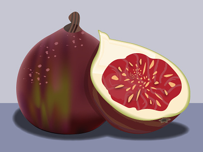 Fig Illustration Kaylan Petrie Fig cut fig fig fig half food fruit fruit half graphic design illustration seed