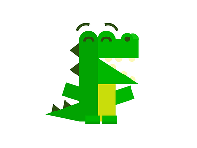 Alligator Icon alligator crocodile cute icon logo shapes