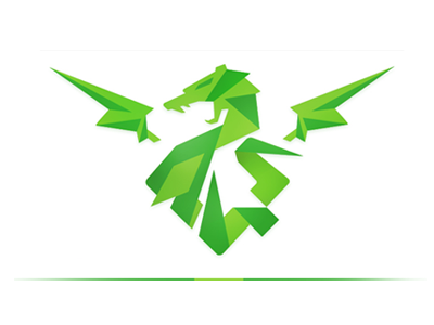 Qloc Dragon logo dragon geometric logo orgiami q