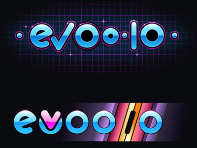 Evo Dribbble 80s affinity computer electro gradient retro retrowave synthwave vapor