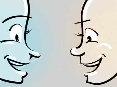 the Dialog cartoon illustration profile smiling vector