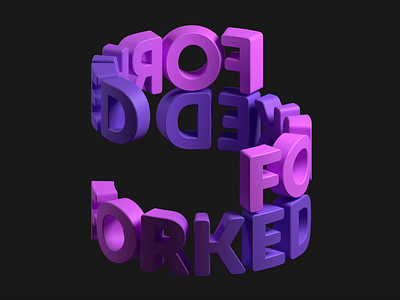 Forked 3D Type 3d animation c4d exercise type type animation