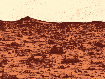 Mars drawing illustration mars space
