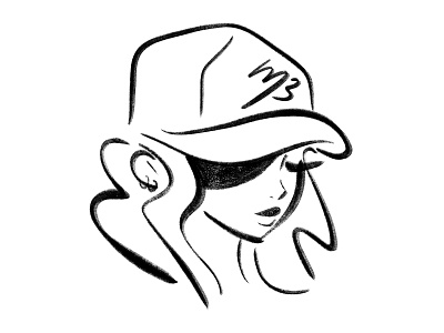 MB in a hat doodle doodle sketch