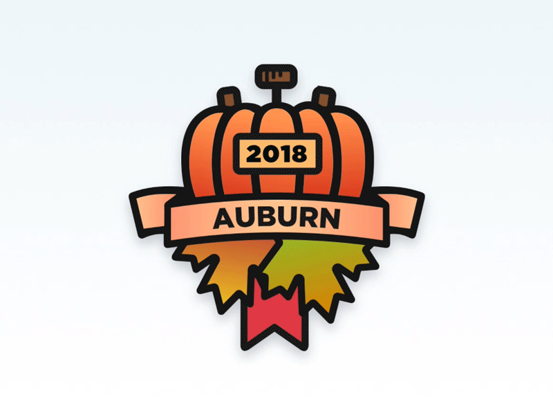 🍁🍂Auburn Challenge 2018! ai animation challenge design illustration laptop sticker prolific prolific interactive sticker workout