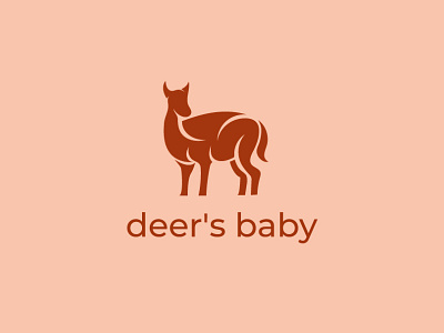deer's baby logo animal branding design graphic design icon illustration logo vector