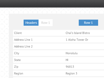 Grid UI with Dynamic Column Header grid metro toggle ui