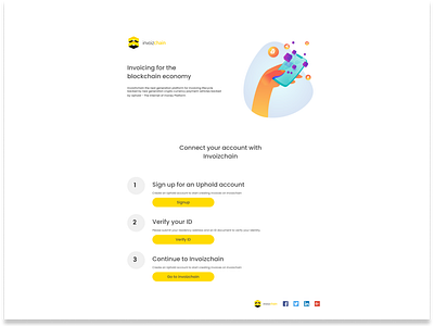 Invoizchain landing page