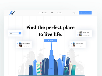 Real estate website UI app design ui ux