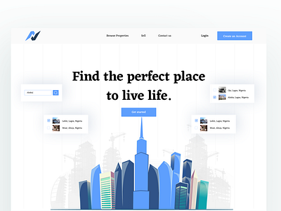 Real estate website UI