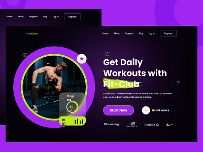 Fit-Club landing page