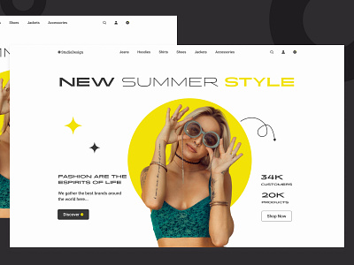 Fashion Landing page fashion landing page fashion website fashion website design ui uidesign ux wireframe