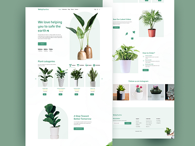 MyPlanthie-Plants landing page UI design