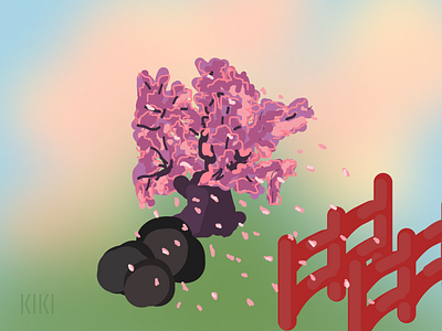Midnight Scribbles - Sakura design graphic design illustration
