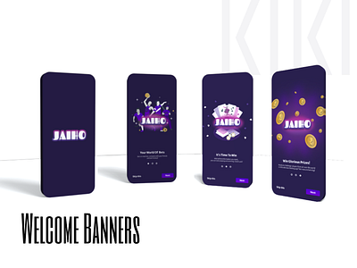 Welcome Pages for a Betting Games App app branding design graphic design illustration logo typography ui ux vector