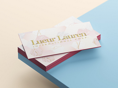 Business Card Mock-Up | Lueur Lauren branding business card design graphic design illustration logo typography vector