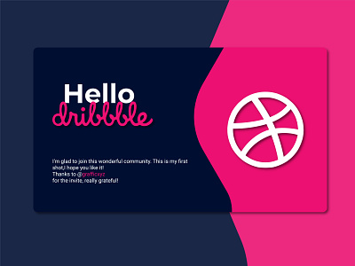 Hello Dribbble! branding design dribbble graphic design hello hello dribbble icon illustration logo typography ui vector
