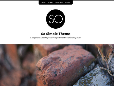 So Simple Jekyll Theme blog jekyll minimal open source responsive theme