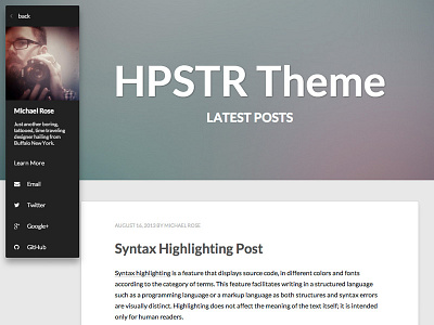 HPSTR, a theme for Jekyll blog jekyll modern open source responsive theme trendy