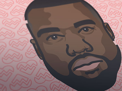 Rap Heads pt 5 - Kanye West celebrity flat hip hop icon illustration kanye kanye west kimye music yeezus yeezy