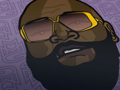 Rap Heads pt 6 - Rick Ross flat hip hop icon illustration music rap rapper rick ross
