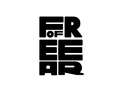 Free Of Fear black and white blacklivesmatter custom type fear free letters type type experiment type exploration
