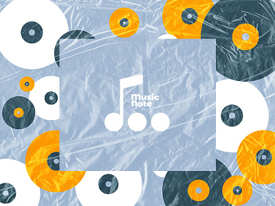 MusicNote 3 app icon brand brand design brand identity branding design dot icon icon design logo logo design lp music music app music note record records simple texture