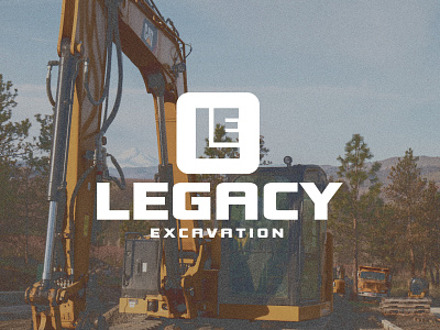 Legacy Excavation blue collar construction construction company construction logo design excavation excavation company icon legacy legacy excavation logo logo design logodesign logos logotype