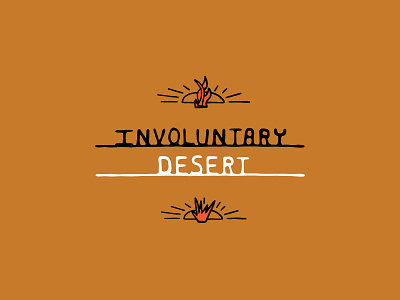 Involuntary Desert brand desert design hand drawn handmade illustration plant simple type