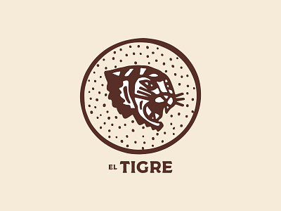 El Tigre art badge badge design badge logo brand brand design branding circle circle badge design dots el tigre identity illustration logo texture tiger tiger logo
