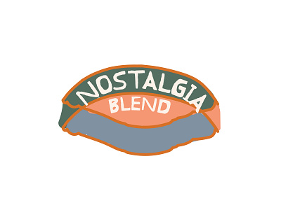 Untitled 3 01 badge badge design coffee coffee design hand drawn handmade label label design nostalgia nostalgia blend wonky wordmark