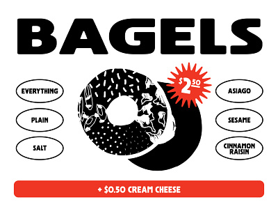 STOKED® Bagels badge bagel bagels design drawing handdrawn handmade illustration sign texture textures