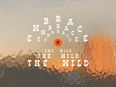 Embrace The Wild arch badge design design contest idlehands kernclub logo roark sun sunset texture type