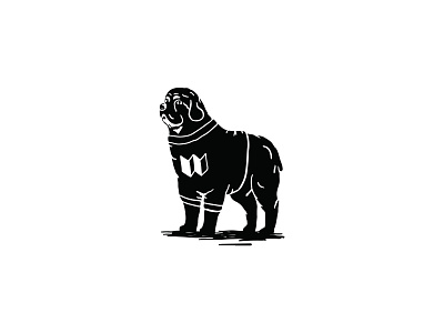 Chonk black brand branding design dog dog art drawing illustration mascot mascot design sweater texture vector woof
