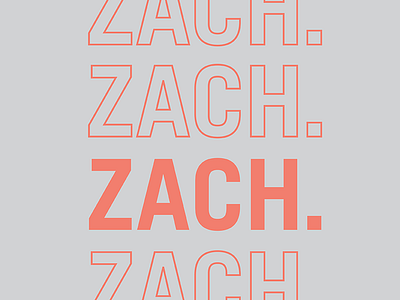 Personal Branding brand design personal branding typography wordmark zach