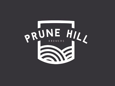 Prune Hill Brewers badge beer design hills label logo thick lines