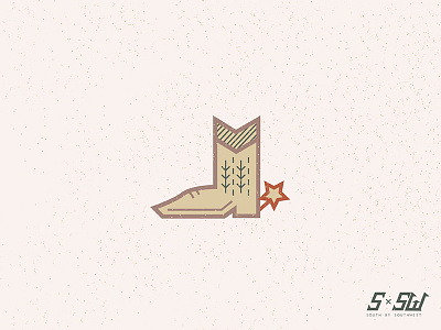 SxSW Boot boot grit illustration series southwest western