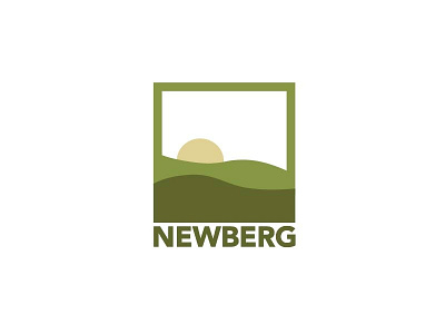 Newberg brand chehalemvalley city green hills identity logo newberg oregon town